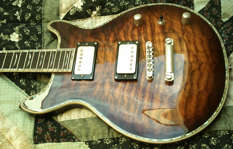 Brownsville LP DC copy 25.5" quilted top,very ornate inlay,with